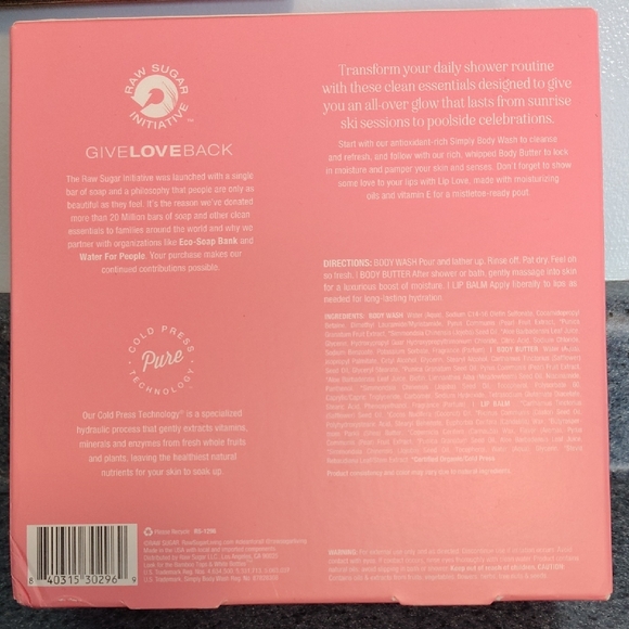 Raw Sugar Sparkle & Glow Body Bliss Set - Pink and White - Picture 2 of 4